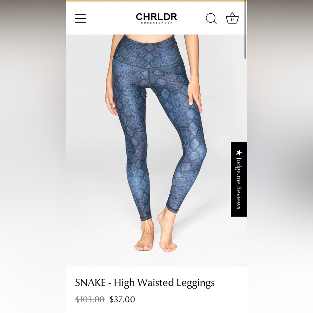 CHRLDR Snake High Waisted Leggings - Size Small